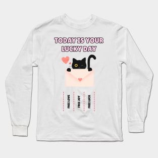 Today is your lucky day - kawaii cat Long Sleeve T-Shirt